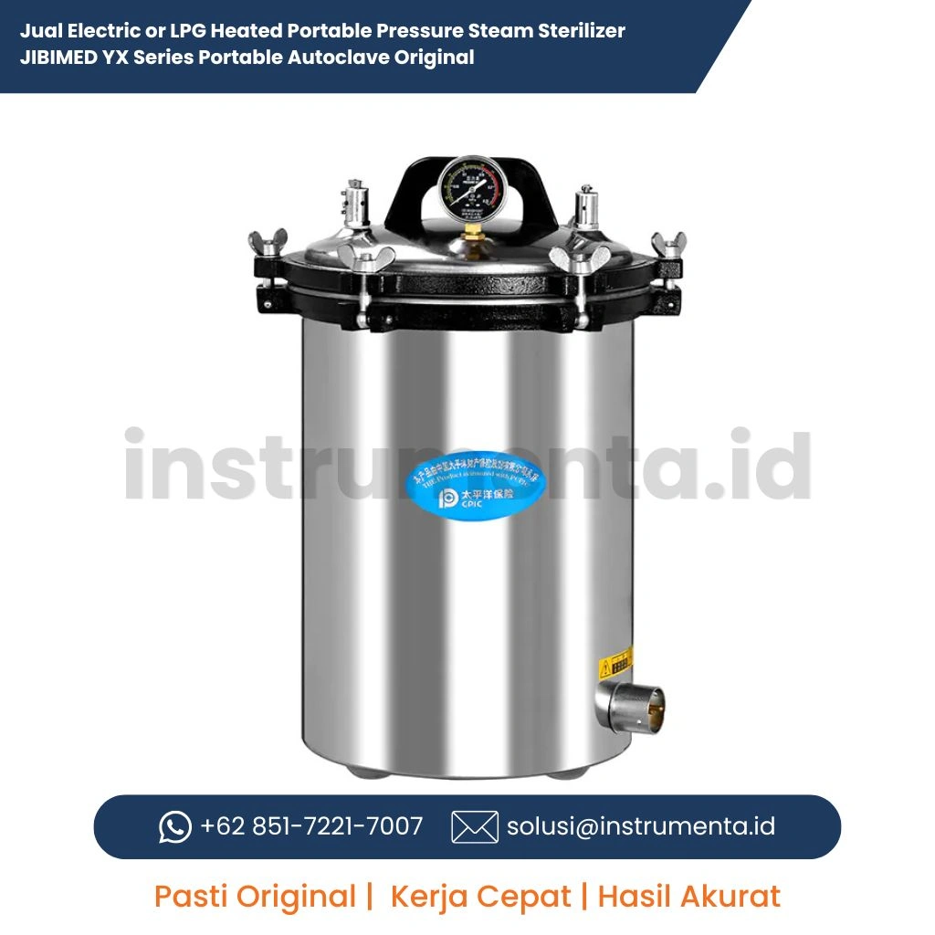 Jual Electric or LPG Heated Portable Pressure Steam Sterilizer JIBIMED YX Series Portable Autoclave Original